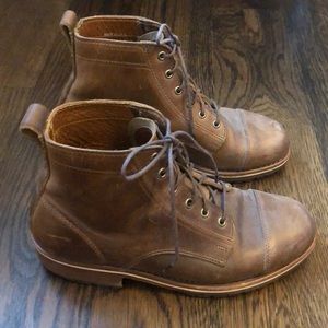 Muller Brown Rustic-Chic Leather Boots